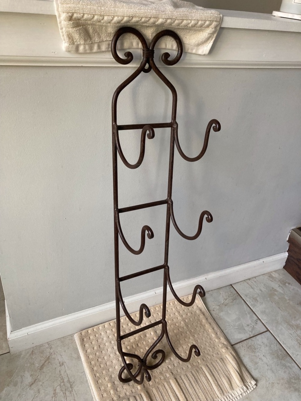 Wrought Iron towel or wine rack